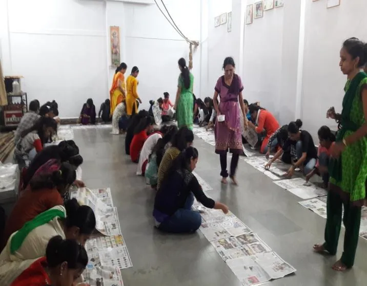 Learners participation in Rangoli Training